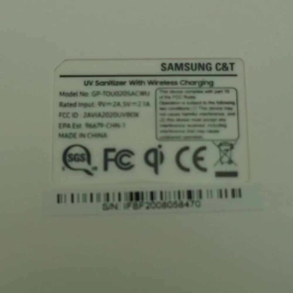 Samsung UV Sanitizer with Wireless Charging